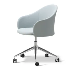 Fredericia Furniture Sillón Gomo Armchair con base giratoria 5 patas, Mylla 811 -aluminio pulido Azul Discount