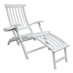Stockamöllan Sillón jardín Lobby, incl. Bandeja y protector de lluvia Blanco Sale