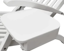 Stockamöllan Sillón jardín Lobby, incl. Bandeja y protector de lluvia Blanco Sale