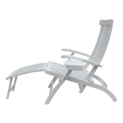 Stockamöllan Sillón jardín Lobby, incl. Bandeja y protector de lluvia Blanco Sale