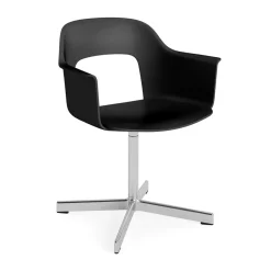 HAY Sillón Layout Armchair 231 silla de oficina, Black-aluminio pulido 4 star swivel base Negro Outlet