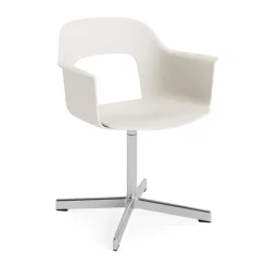 HAY Sillas De Oficina<Sillón Layout Armchair 231 silla de oficina, Cream white-aluminio pulido 4 star swivel base Blanco