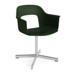 HAY Sillas De Oficina<Sillón Layout Armchair 231 silla de oficina, Bottle green-aluminio pulido 4 star swivel base Verde
