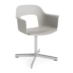 HAY Sillón Layout Armchair 231 silla de oficina, Sky grey-aluminio pulido 4 star swivel base Gris New
