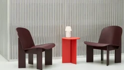 HAY Sillones Y Reposapiés<Sillón lounge Chisel, a lacada color Borgoña oscuro Púrpura
