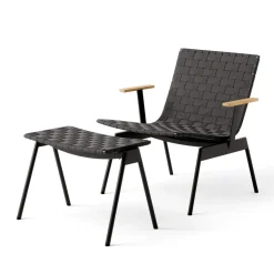 &Tradition Butacas Y Sillones De Exterior<Sillón lounge con reposabrazos Ville Outdoor AV45 , Warm black Negro