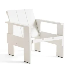 HAY Sillón lounge Crate de pino lacado, Blanco New