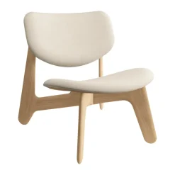Tom Dixon Sillones Y Reposapiés<Sillón lounge Slab con asiento tapizado, Roble natural cepillado-Linara 05 CMHR Crema Blanco