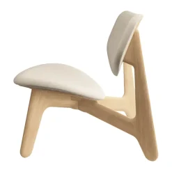 Tom Dixon Sillones Y Reposapiés<Sillón lounge Slab con asiento tapizado, Roble natural cepillado-Linara 05 CMHR Crema Blanco