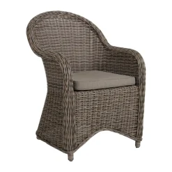 Brafab Sillón Paulina con cojín de asiento, Rústico-beige Marrón Clearance