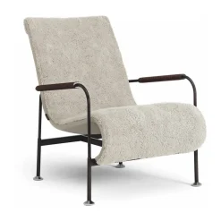 Swedese Sillón Serpentine, Piel de oveja Moonlight-marrón oscuro-tärnsjö Tobacco Beige Best