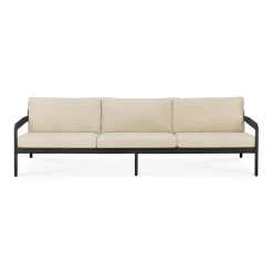 Ethnicraft Sofá 3 plazas Jack outdoor teca lacado, Natural Negro Discount