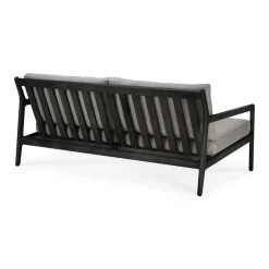 Ethnicraft Sofá 2 plazas Jack outdoor teca lacado, Mocha Negro Discount