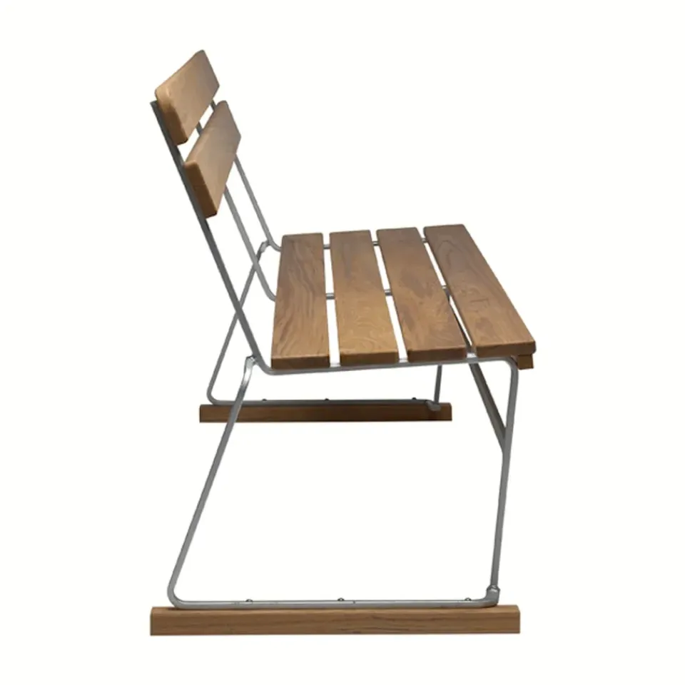 Grythyttan Stålmöbler Sofá 5, Teca-estructura galvanizada en caliente Marrón New