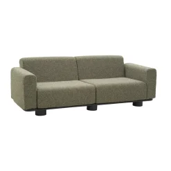 Brafab Sofá Bolster, Antracita-teddy verde, 2,5 plazas Gris Clearance