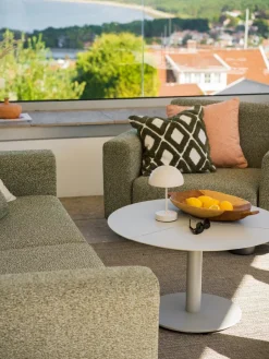 Brafab Sofá Bolster, Antracita-teddy verde, 2,5 plazas Gris Clearance