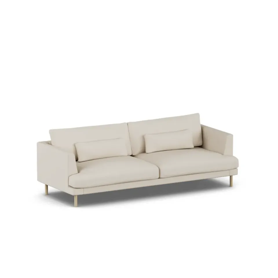 1898 Sofás<Sofá Bredhult, Jump 1956-roble blanco aceitado, 3 plazas Beige