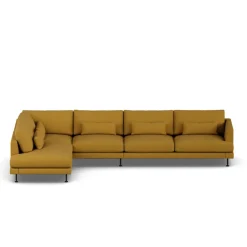 1898 Sofás<Sofá Bredhult, Luiza Mustard 3972-acero negro, 4 plazas B2 Amarillo