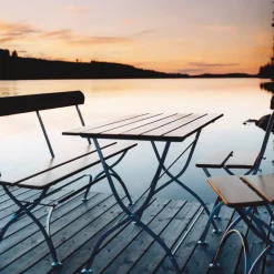 Grythyttan Stålmöbler Sofá Bryggeri, Roble aceitado - estructura galvanizada en caliente Beige Hot