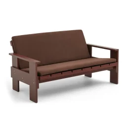 HAY Sofás De Terraza<Sofá Crate Lounge de pino lacado, hierro Rojo