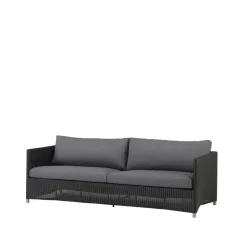 Cane-line Sofás De Terraza|Sofás De Exterior<Sofá de 3 plazas Diamond weave, Natté graphite Gris