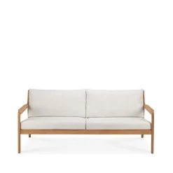 Ethnicraft Sofá de 2 plazas Jack outdoor teak, offwhite, base de teca Blanco Online