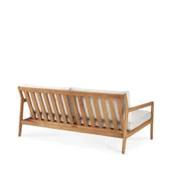 Ethnicraft Sofá de 2 plazas Jack outdoor teak, offwhite, base de teca Blanco Online