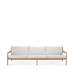 Ethnicraft Sofás De Terraza|Sofás De Exterior<Sofá de 3 plazas Jack outdoor teak, Offwhite Blanco