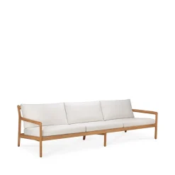 Ethnicraft Sofás De Terraza|Sofás De Exterior<Sofá de 3 plazas Jack outdoor teak, Offwhite Blanco