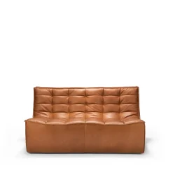 Ethnicraft Sofás<Sofá de 2 plazas N701, Cuero old saddle brown Marrón