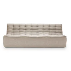 Ethnicraft Sofás<Sofá de 3 plazas N701, Tela Beige