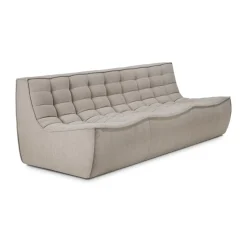 Ethnicraft Sofá de 3 plazas N701, Tela ecru Beige Sale