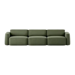 Massproductions Sofás<Sofá de 3 plazas Patch, Linara 100 Tarragon Verde
