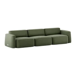 Massproductions Sofás<Sofá de 3 plazas Patch, Linara 100 Tarragon Verde