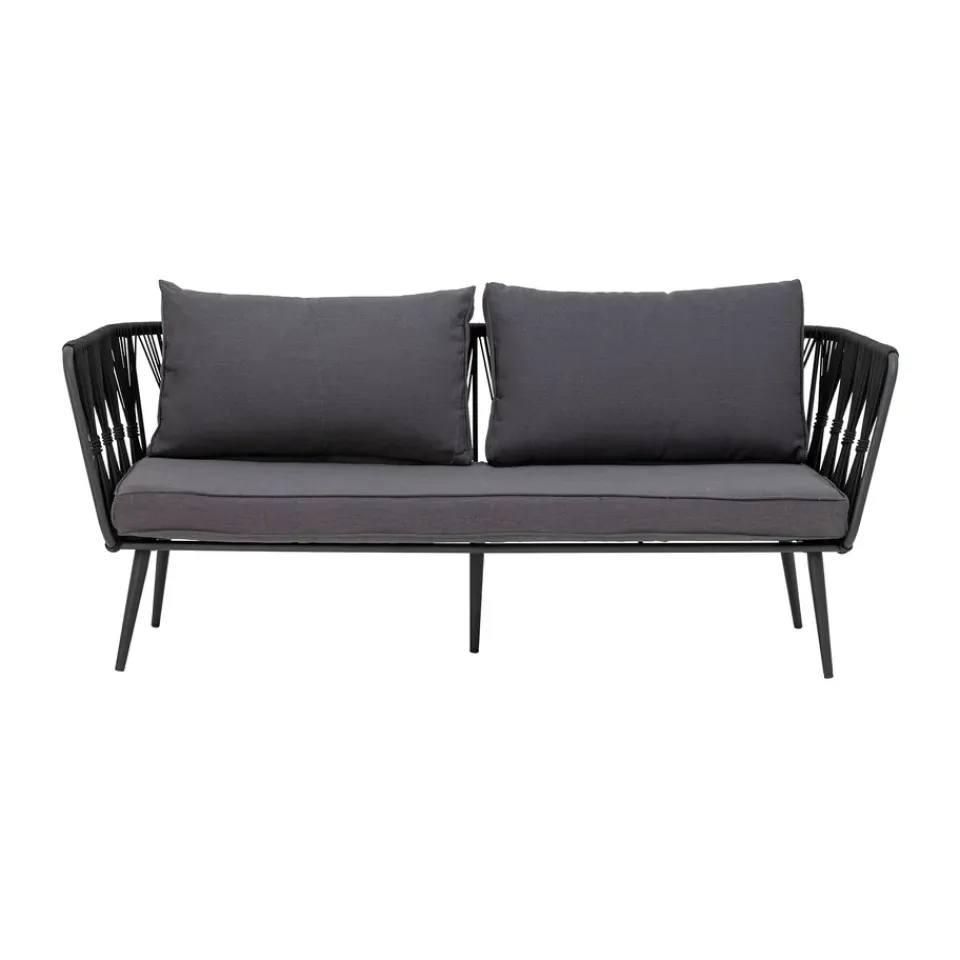 Bloomingville Sofá de 2,5 plazas Pavone, Black Negro Online