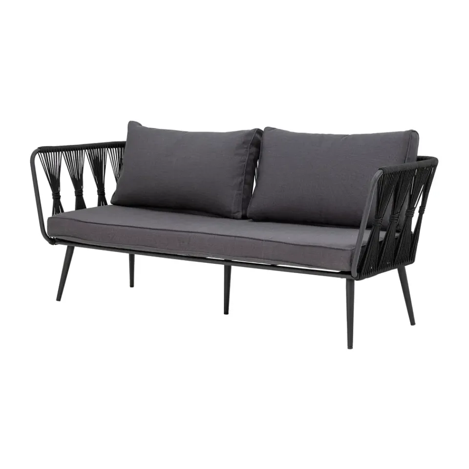 Bloomingville Sofá de 2,5 plazas Pavone, Black Negro Online