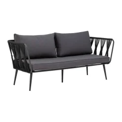 Bloomingville Sofá de 2,5 plazas Pavone, Black Negro Online