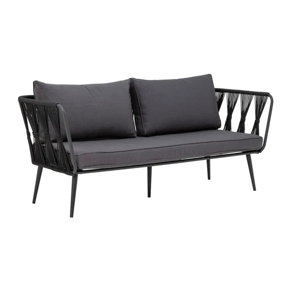 Bloomingville Sofá de 2,5 plazas Pavone, Black Negro Online