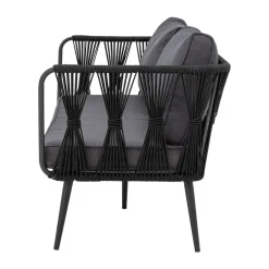 Bloomingville Sofá de 2,5 plazas Pavone, Black Negro Online