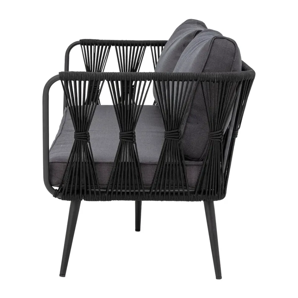 Bloomingville Sofá de 2,5 plazas Pavone, Black Negro Online