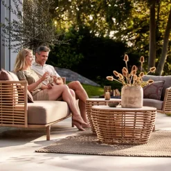 Cane-line Sofás De Terraza|Sofás De Exterior<Sofá de 3 plazas Sense weave, AirTouch taupe Beige