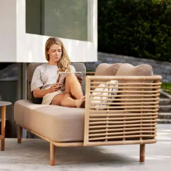 Cane-line Sofás De Terraza|Sofás De Exterior<Sofá de 3 plazas Sense weave, AirTouch taupe Beige