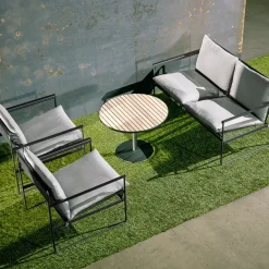 SMD Design Sofás De Terraza|Sofás De Exterior<Sofá de 2 plazas Slow, Sunbrella -base de acero en color negro Gris