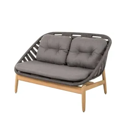Cane-line Sofás De Terraza|Sofás De Exterior<Sofá de 2 plazas Strington teca, AirTouch grey Gris
