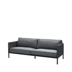 Cane-line Sofá Encore de 3 plazas, airtouch lava grey/dark grey Gris Hot