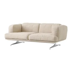 &Tradition Sofá Inland AV22 2 plazas, Clay 0011-polished aluminium Beige Sale