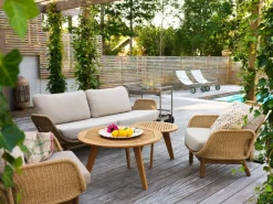 Brafab Sofá Lily, Twist straw-plush wheat, 2,5 plazas Beige New