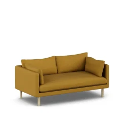 1898 Sofás<Sofá Linnevik, Luiza Mustard 3972-roble blanco aceitado, 2 plazas Amarillo