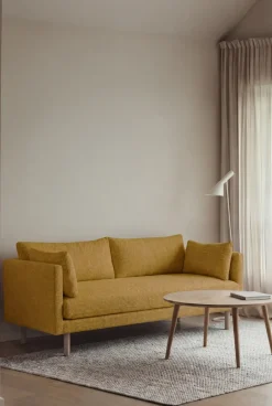 1898 Sofás<Sofá Linnevik, Luiza Mustard 3972-roble blanco aceitado, 2 plazas Amarillo