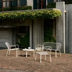 &Tradition Sofás De Terraza<Sofá lounge Thorvald SC110, Ivory, 143 cm Blanco